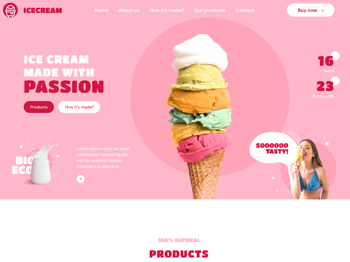 Icecream site (Group project)